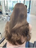 e13韓国ヘアレイヤーカットブラウンブリーチなしダブルカラー