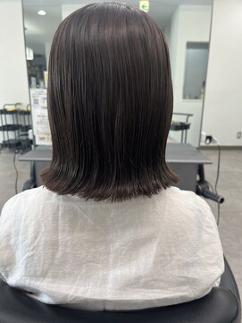 ガルボヘアー 桟橋店(garbo hair) オリーブアッシュ　トリートメント　 ボブ　艶髪