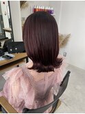 暖色カラー　カシスレッド