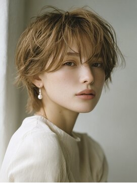 アルトリスト(Altruist Aging×HAIR&SPA) ☆イメチェンピンクベージュアンブレラカラー前髪クールショート