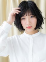 モッズヘア 上尾西口店(mod's hair) チャコールグレーウェットヘア黒髪Aラインボブ310W上尾20代30代