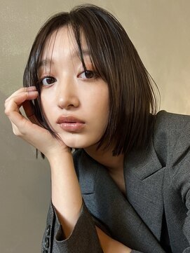 パーク(PARK) 【PARK】切りっぱなしぷつっとボブ×ワンレングレージュ