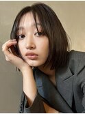 【PARK】切りっぱなしぷつっとボブ×ワンレングレージュ