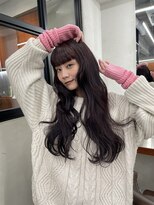 ニコ トウキョウ 渋谷(nico TOKYO)&nbsp;ダブルカラーチェリーレッドピンクブラウン韓国レイヤーロング