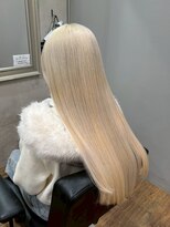 ヘアプレイスソル (HAIR PLACE SoL)&nbsp;ブリーチカラー/ホワイトベージュ/ストレートロング