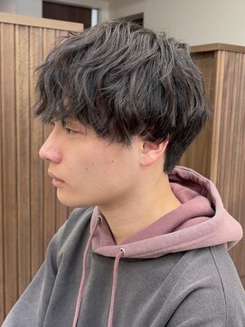 ピコット(P cott) メンズカットマッシュシャドウパーマスパイラルゆるめ