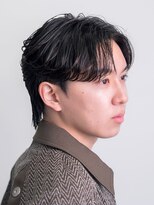ビカムメンズヘアー 栄店(become men's hair)&nbsp;曲がる縮毛矯正で作るニュアンスパーマ/センターパート/メンズ