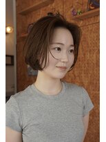 ノラ カマクラ(NORA kamakura)&nbsp;ボブミニボブくびれボブ前髪なし顔まわりレイヤー