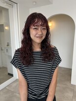 カシェ キョウマチ(cashe’e) パーマ/ロングパーマ/チェリーカラー/20代/30代