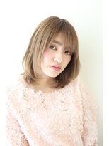 ネオリーブアイム 横浜西口店(Neolive aim)&nbsp;縛れる長さを残した、ひし形ワンカール、グレージュ