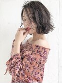 グレージュ 大人ボブ 透明感カラー！