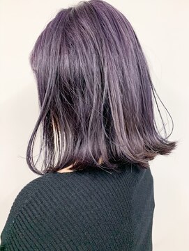 ヴェルダ 池袋店(verda) 伸ばしかけミディ×色持ち重視のダークパープル＊fukuda