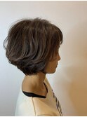 大人ふんわりショートボブ
