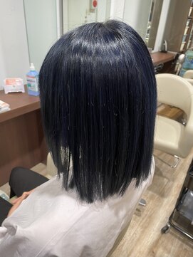 リプルヘアー ウエスト(ripple hair west) ダークブルー×ミディアム