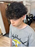 波巻きスパイラルツイストスパイラルパーママッシュメンズヘア