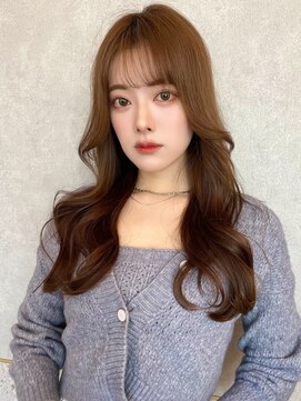 ルームバイシー 新宿(Loom. by Sea) 【Loom.林】韓国風前髪/くびれヘア/ミルクティーベージュ