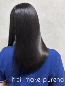 プレナ(hair make Purena)の写真/【髪質改善☆TOKIOインカラミ】毛髪強度140％回復！潤いある柔らかな質感とまとまりの良さが特徴☆【調布】