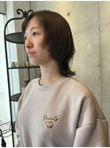 大人かわいいショコラアッシュウルフハイレイヤー_20代人気