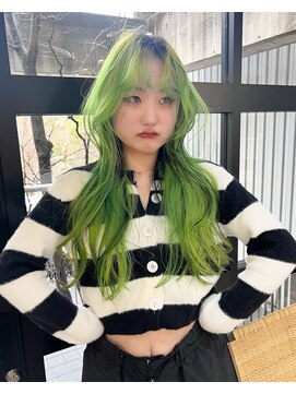 ラキングキョウト(LA KING KYOTO) 10代20代30代40代レイヤー韓国風デザインカラーグリーン