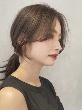 ノイ(noi) 顔周りレイヤーカットくびれヘアミルクティーベージュカラー