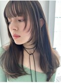 小顔フェイスレイヤー×Aラインlong hair