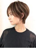 ハイライトバレイヤージュダブルカラーショートカット　30代40代