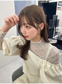 大人可愛い顔まわりレイヤー/カーキベージュ