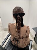 編みおろしポニー ヘアアレンジ ヘアセット <渋谷/渋谷駅>