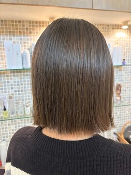 モップス 富岡店(MOPS) やわらかシルクストレート×パッっとボブ