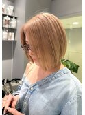 ショートボブ/ベリーショート/ミルクティーベージュ