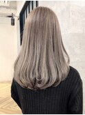 ミニウルフチェリーブラウンブリーチなしレイヤー韓国前髪/銀座