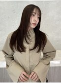 セミロング　たっぷりレイヤー　ストレート
