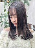 顔周りレイヤーカット韓国風アディクシーカラーグレージュ堺東