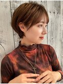 ♪くびれヘア/アプリコットオレンジ/レイヤー/ショートボブ/韓国