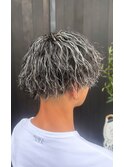 メンズカット/ツイストスパイラル/ホワイトメッシュ/成人式ヘア