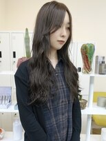 チーカ(chica)&nbsp;デジタルパーマのコテ巻き風パーマ×オリーブカラー