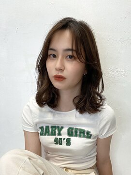 ロフティー 清澄白河(LOFTY) ミディアムレイヤー/顔周りカット/ダークブラウン/髪質改善/清澄