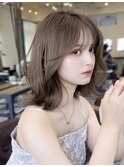 美髪ボブレイヤー/レイヤーボブ/切りっぱなしボブ/顔まわり