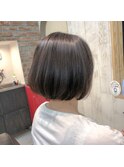 パープルアッシュ×乾かすだけでまとまるボブ