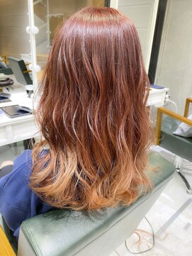 デイズ(days) オレンジグラデーションカラー☆ブリーチWカラー