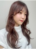 ★韓国風ヘア/ミルキーココア/シースルーバング/小顔カット★