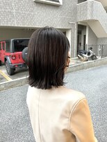 ヘアースイッチ(HAIR SWITCH)&nbsp;まとまりボブ　切りっぱなし　外ハネ　大人ボブ　ブルーアッシュ
