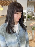 透明感グレージュカラー