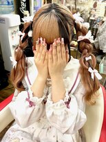 ヘアセットアップス(UP's) 無敵ツインテール編みおろしハートバージョン＆リボンたくさん♪