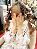 無敵ツインテール編みおろしハートバージョン&リボンたくさん♪