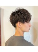 メンズカットパーマ カッコいいお父さんヘア