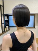 【木更津 toiro 高司 真】黒髪シンプルボブ ワンレングス 首綺麗
