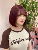 ボタン シブヤ(VOTAN SHIBUYA) 赤髪/ワインレッド/韓国ヘア/渋谷/レイヤー/顔まわり