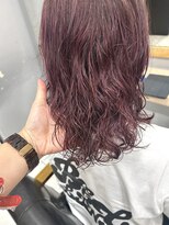 フラミューム 本厚木店(flammeum) ふんわりパーマの赤味カラー