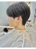 刈り上げない韓国風センターパートマッシュカジュアルメンズヘア